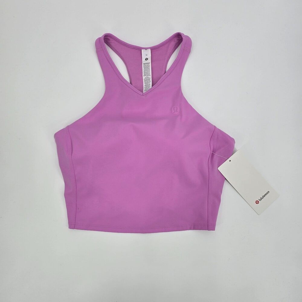 NWT Lululemon Cropped V-Neck Tennis Tank Top Pink Size 10
